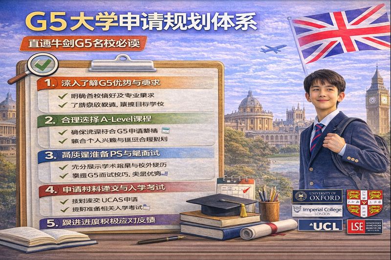 G5 大学申请规划体系｜私校学生冲刺顶级名校真实路径