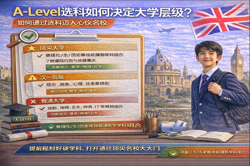 A-Level 选科如何决定大学层级？最容易毁掉名校机会的误区